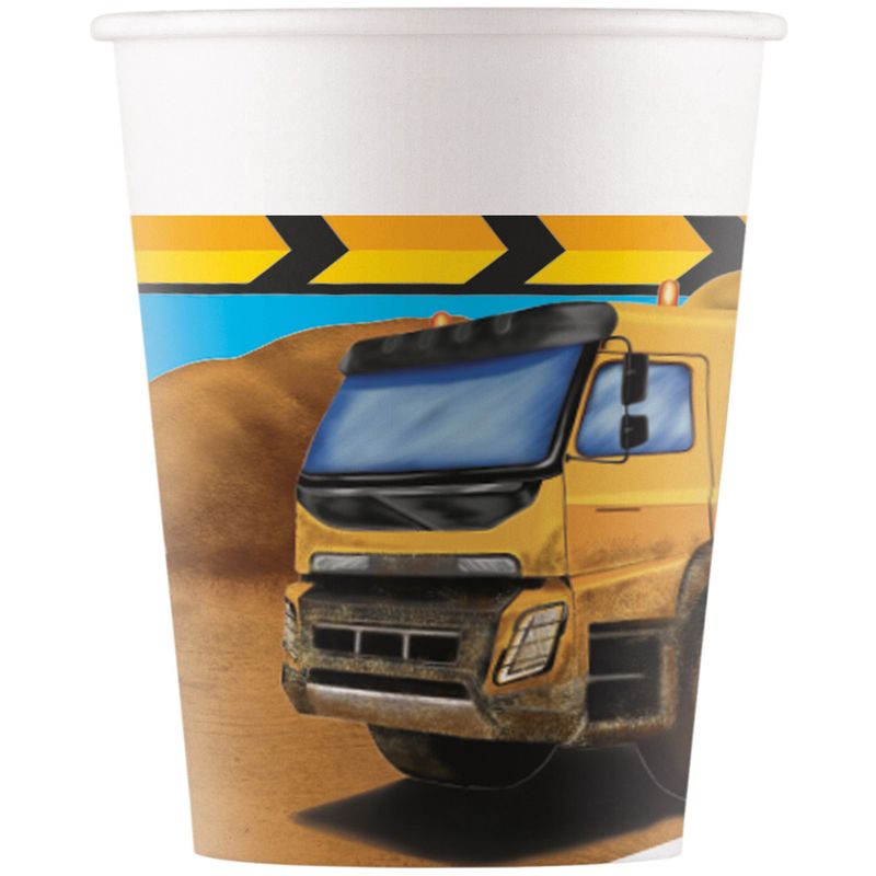 Construction FSC Paper Cups 200ml - 8pk