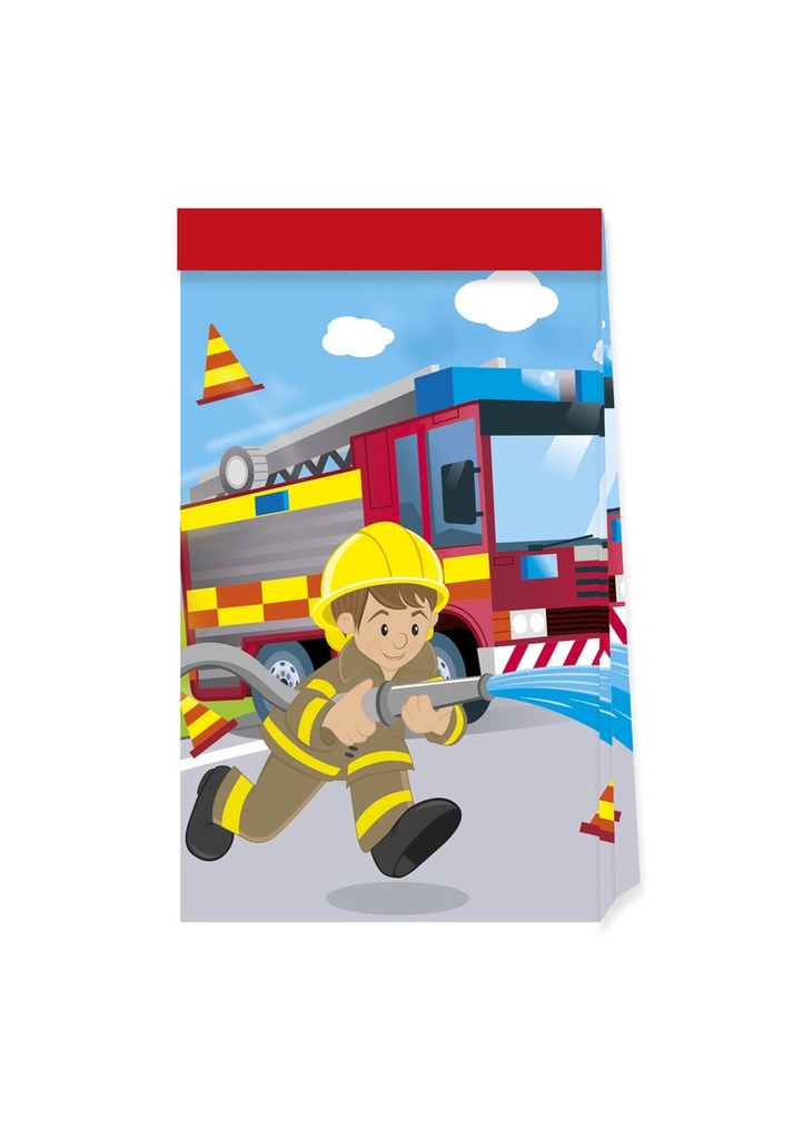 Firefighters FSC Paper Party Bags - 4pk