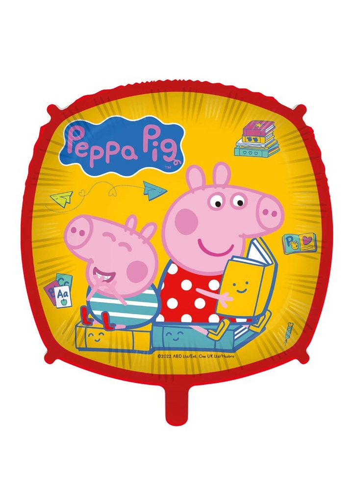 Peppa Pig Messy Play Foil Balloon Square 46cm - 1pk
