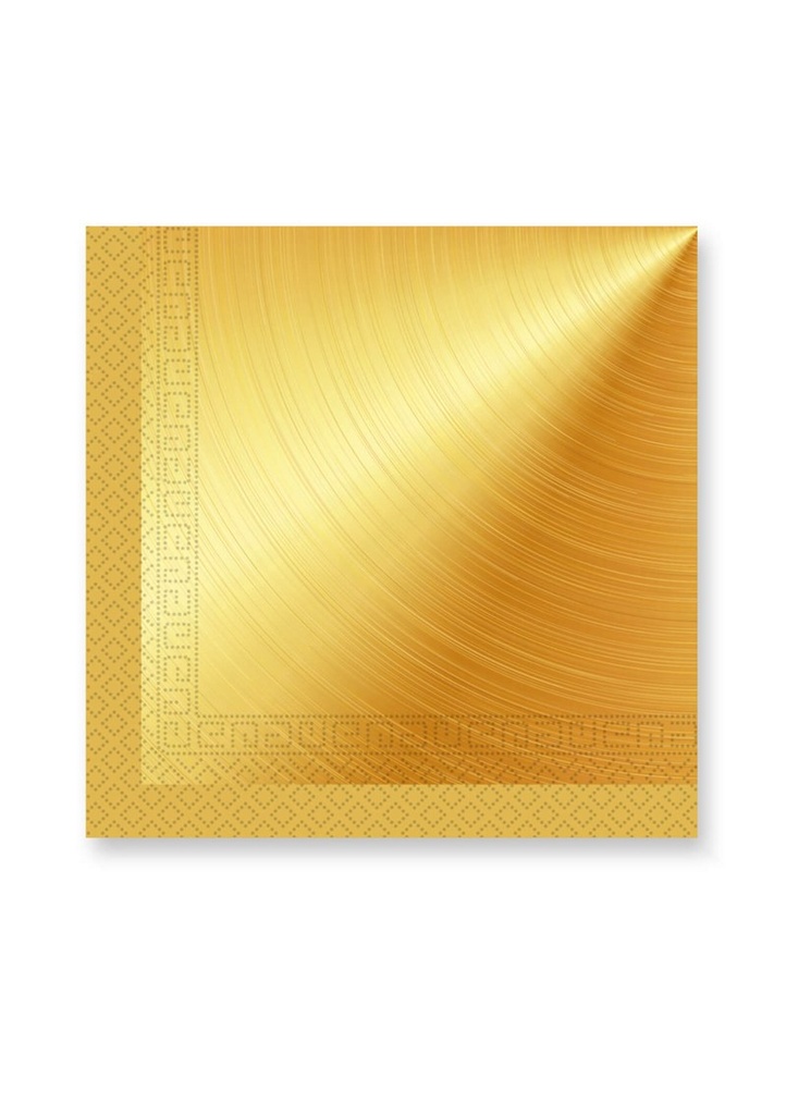 [94785] Gold FSC 3-Ply Paper Napkins 33x33cm - 20pk