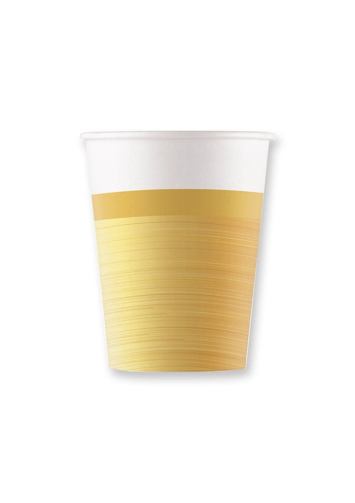 [94784] Gold FSC Paper Cups 200ml - 8pk