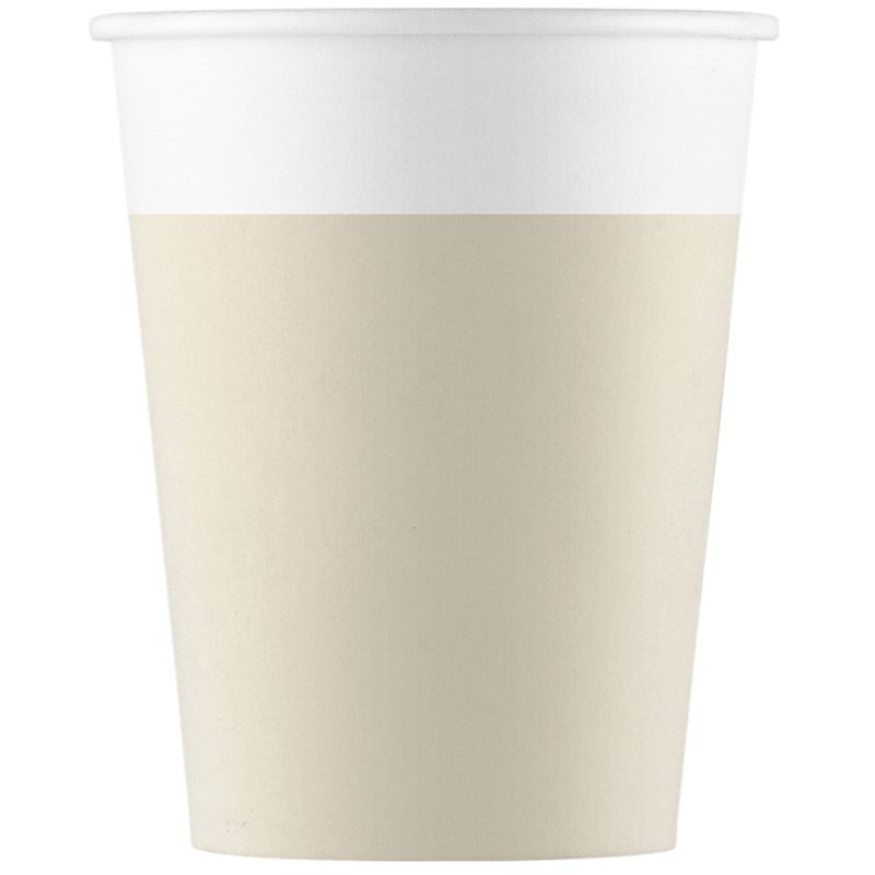 Beige FSC Paper Cups 200ml - 8pk