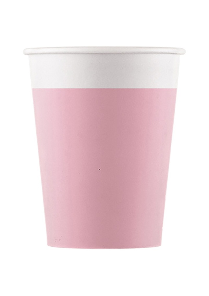 Pink FSC Paper Cups 200ml - 8pk