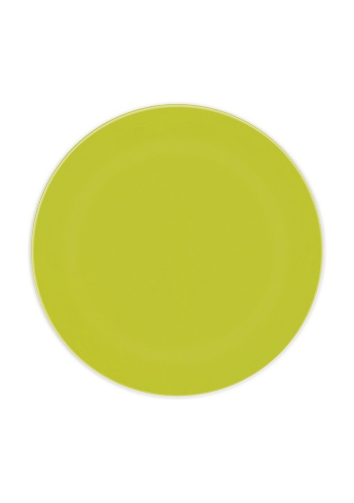 Solid Colour Lime Green Reusable Plates 20cm - 2pk