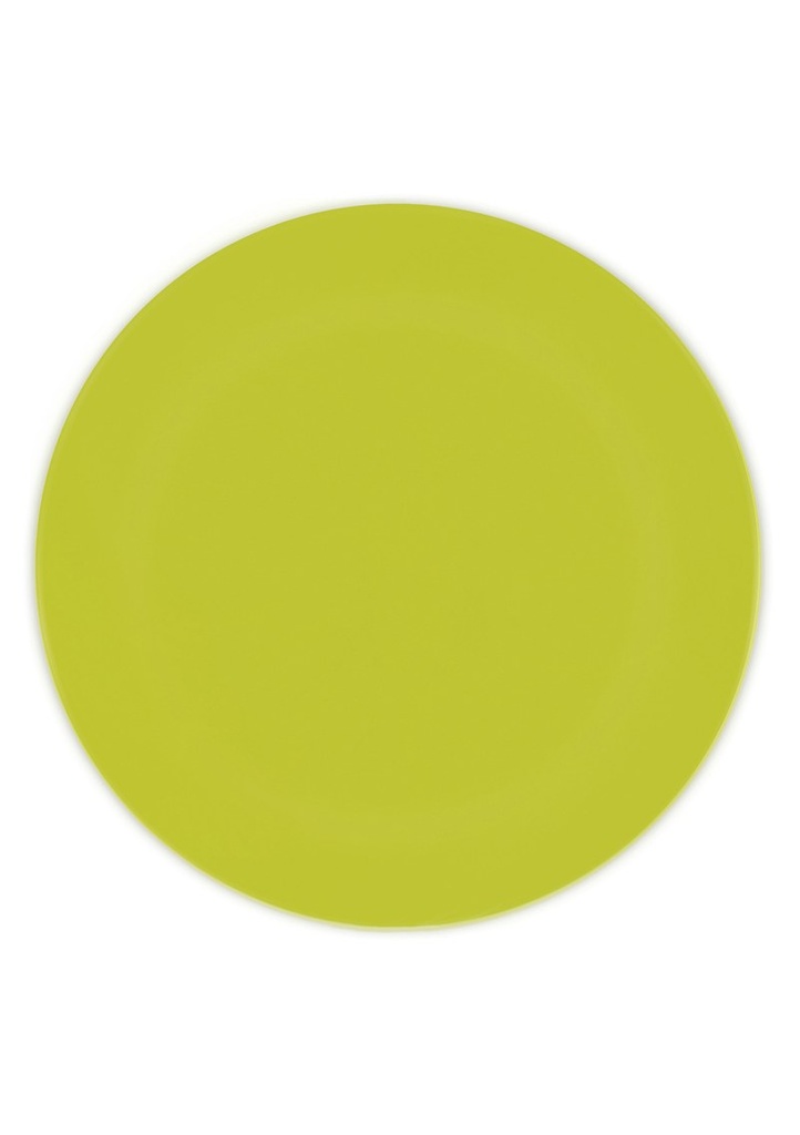 Solid Colour Lime Green Reusable Plates 25cm - 2pk