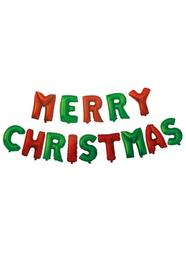 Party Essentials Merry Christmas Foil Balloon Garland - 1pk