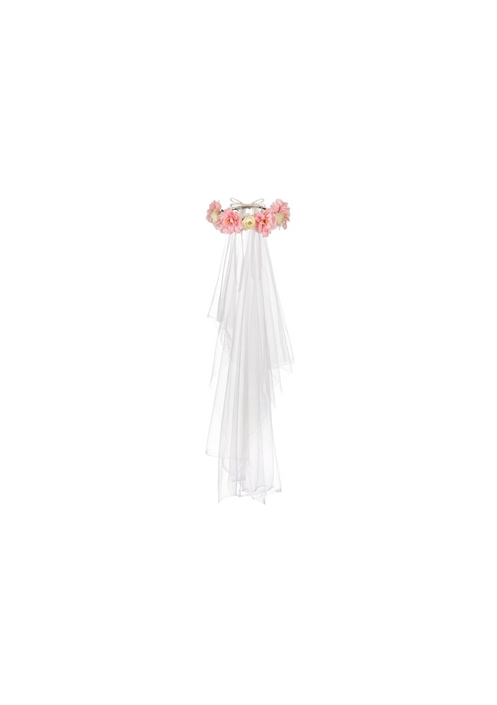 Flower Crown With Veil, 17cm