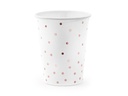Cups Polka Dots, White, 260ml (1pkt / 6pc)
