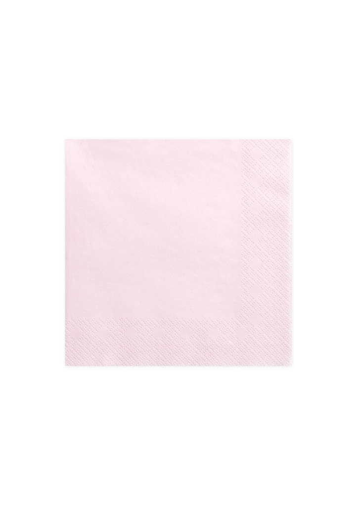 [SP33-1-081PJ] Napkins, 3 Layers, Light Powder Pink, 33x33cm (1pkt / 20pc)