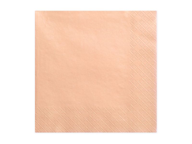 [SP33-1-076] 3-Layer Napkins, Salmon, 33x33cm (1pkt / 20pc)