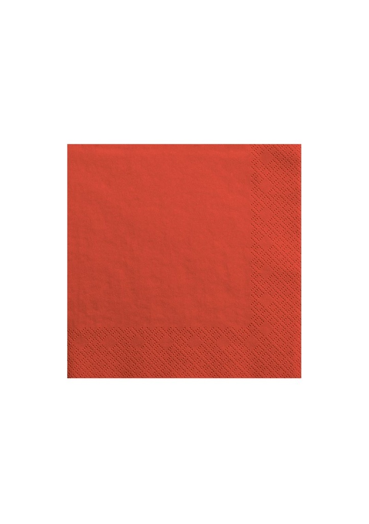 Napkins, 3 Layers, Red, 33x33cm (1pkt / 20pc)