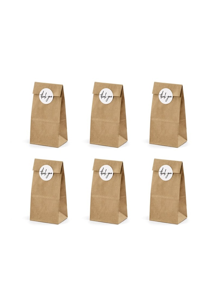 Treat Bags, Kraft (1pkt / 6pc)