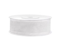 Chiffon Ribbon, White, 25mm (Sold Per Metre)