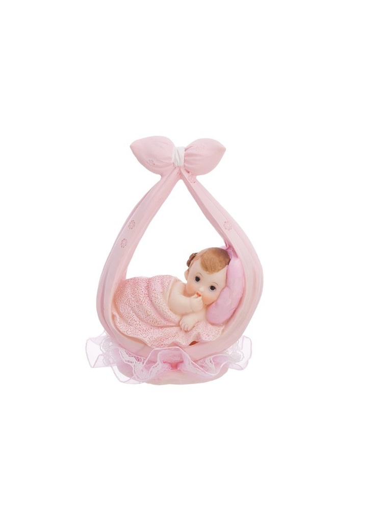 Figurine Girl In A Scarf, Pink, 11cm
