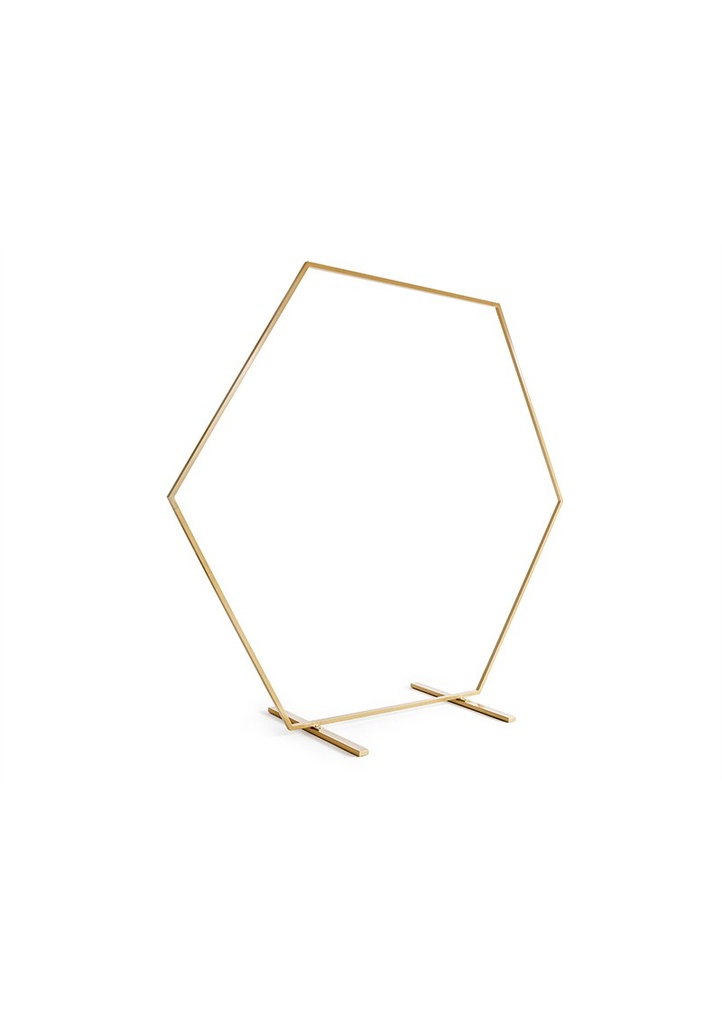 Hexagon Backdrop stand, Gold, 2M