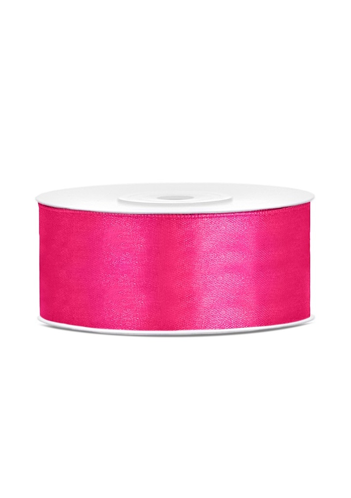 Satin Ribbon, Dark Pink, 25mm (Sold Per Metre)