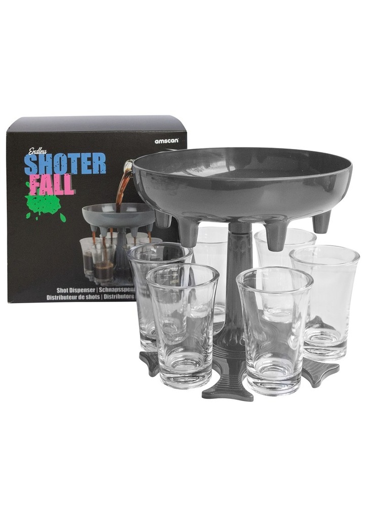 Drinking Game Shot Dispenser with 1 Dispenser & 6 Cups