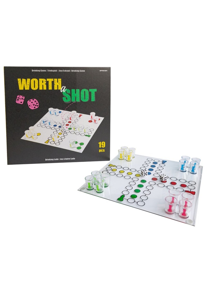 [9917001] Drinking Game Drinking Ludo with 1 Board 16 Glasses & 2 Dice
