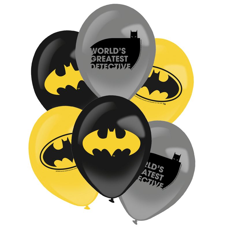 Batman Latex Balloons (27.5cm / 11") - 6pk