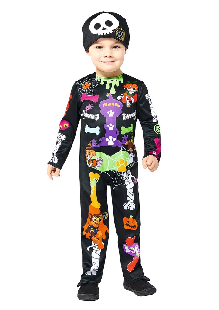 Licensed Paw Patrol Skeleton Halloween Costume - Age 2 to 3 Years