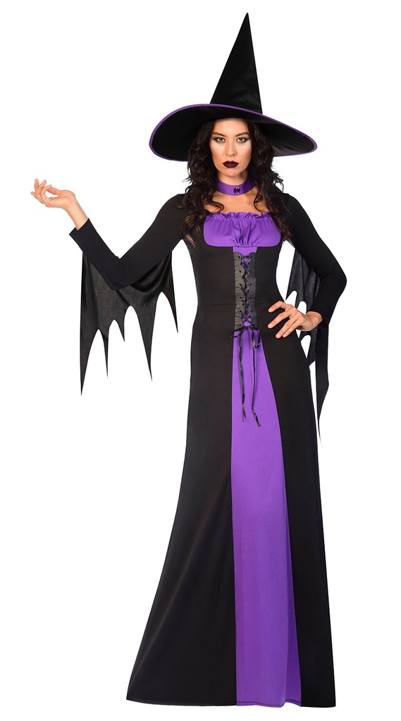 Mystic Purple Classic Witch Costume - Adult Size Medium