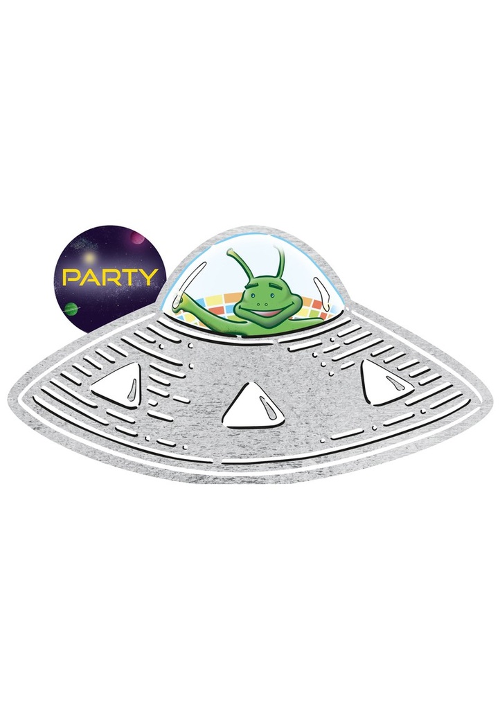 Space Party Paper Invitations & Envelopes - 8pk