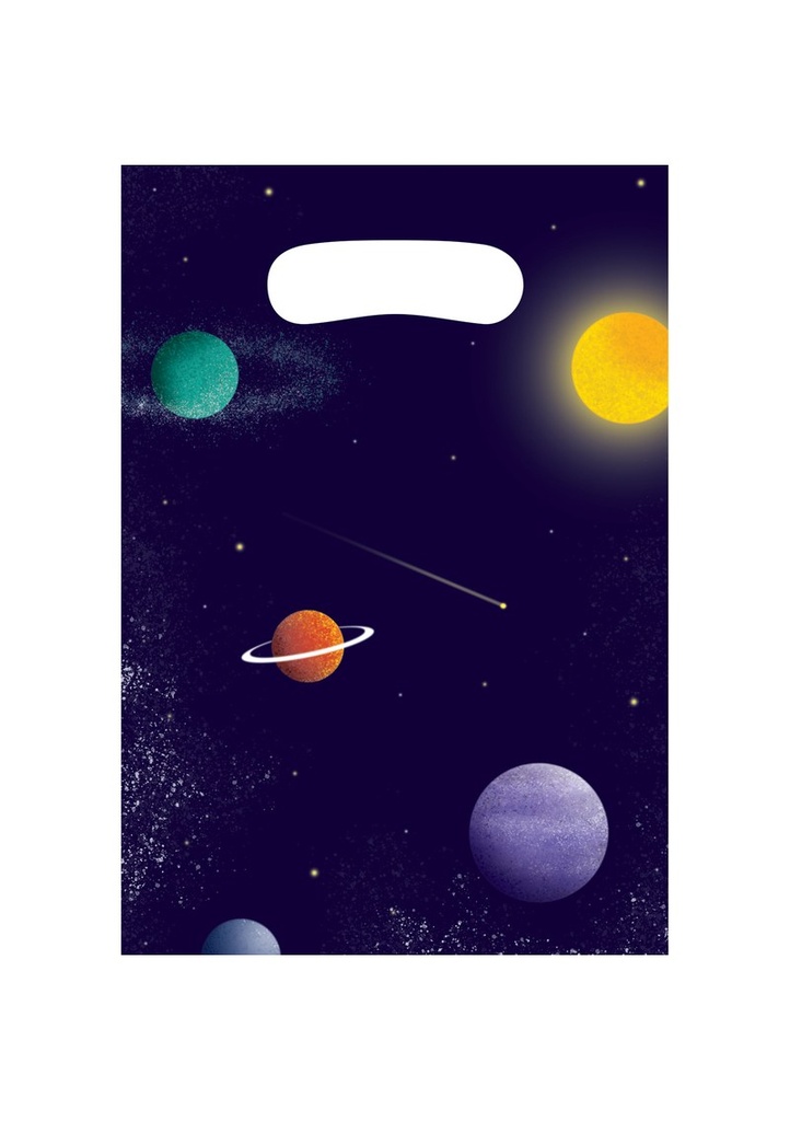 Space Party Paper Loot / Party Bags (15.8 x 23.6cm) - 8pk