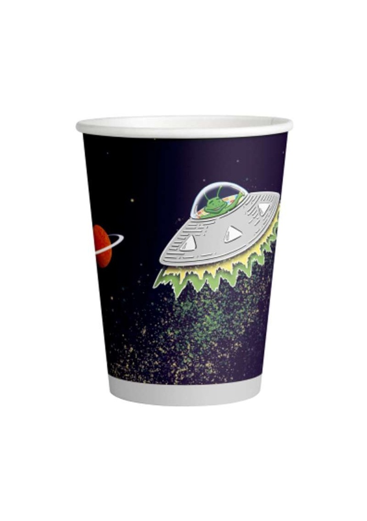 Space Party Paper Cups 250ml - 8pk