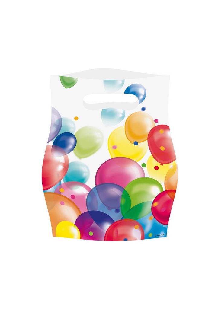 Party Loot / Favour Bags Balloons (23.4cm x 16.2cm) - 8pk