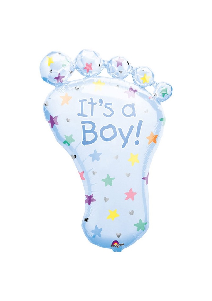SuperShape Foot It's a Boy Foil Balloon (58 x 82cm)