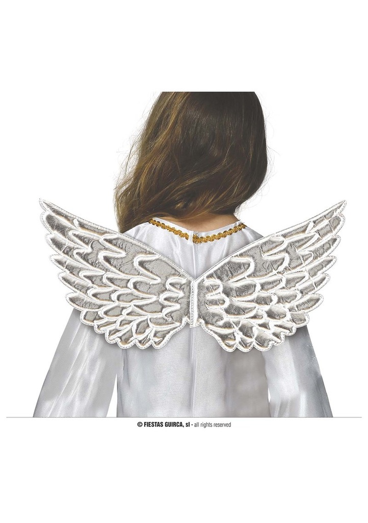 Silver Angel Wings 44cm