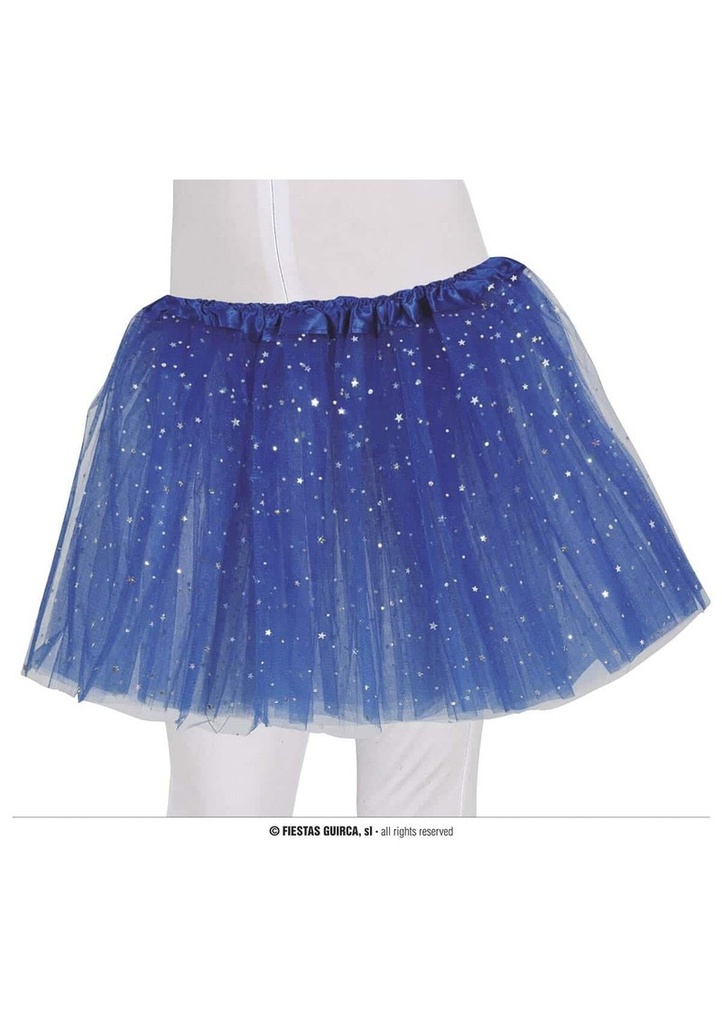 Tutu With Stars Blue 30cm - Child One Size