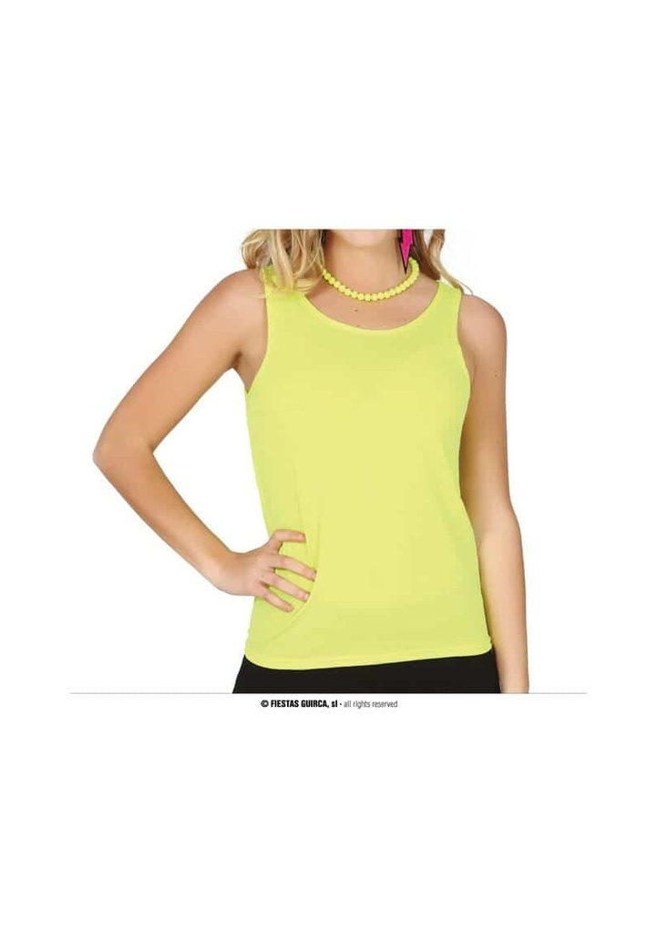 Tank Top Shirt Neon Yellow - Adult One Size