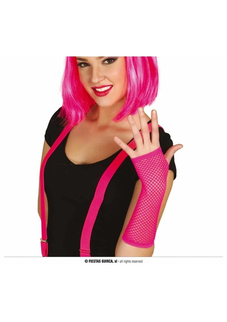 Meshed Gloves Neon Fuchsia - 26cm