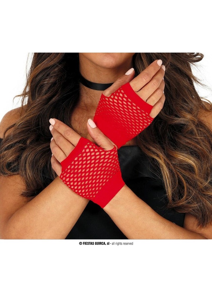 Meshed Gloves Red - 11cm