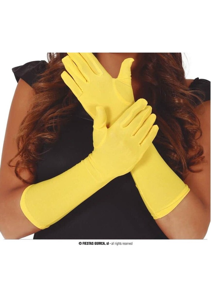 Long Gloves Yellow - 42cm