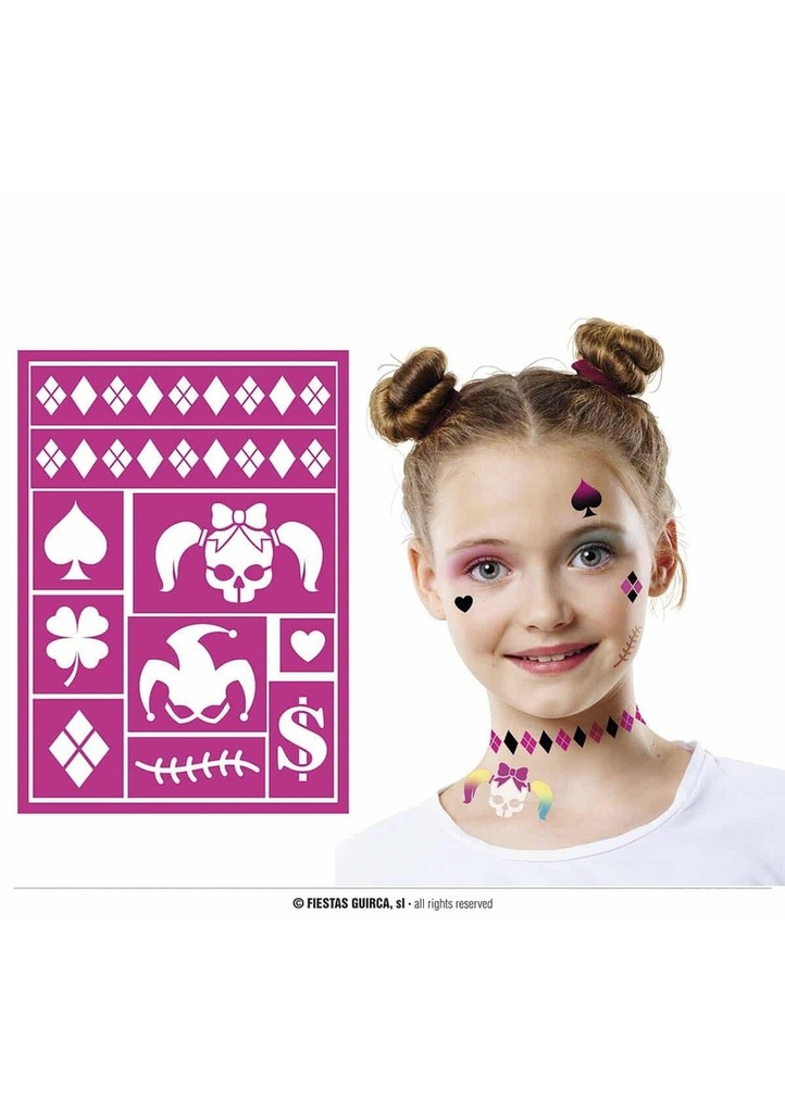 Fuchsia Children's Makeup Stencil 14x20cm