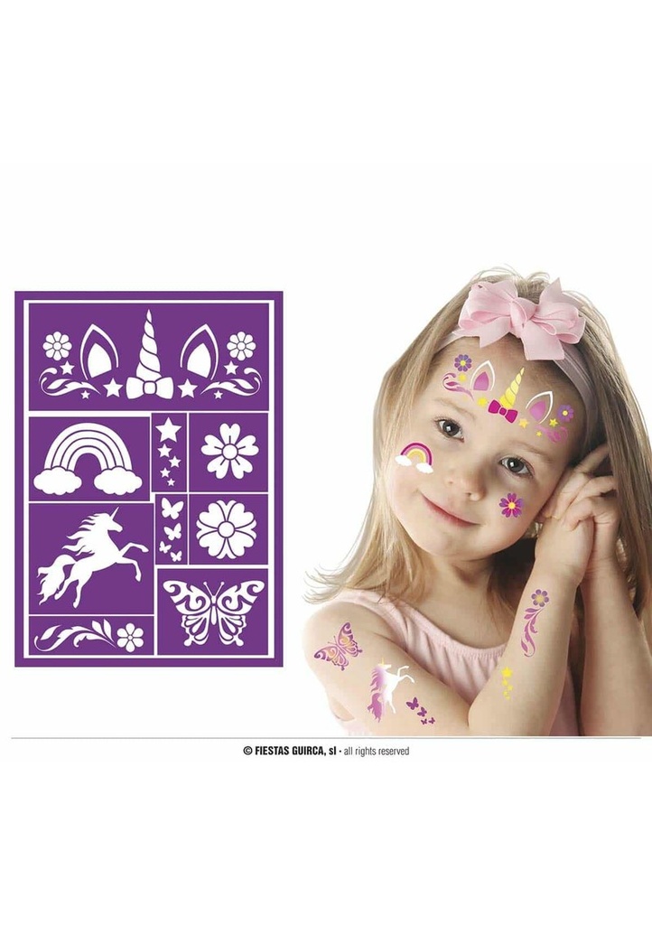 Purple Children's Makeup Stencil 14x20cm
