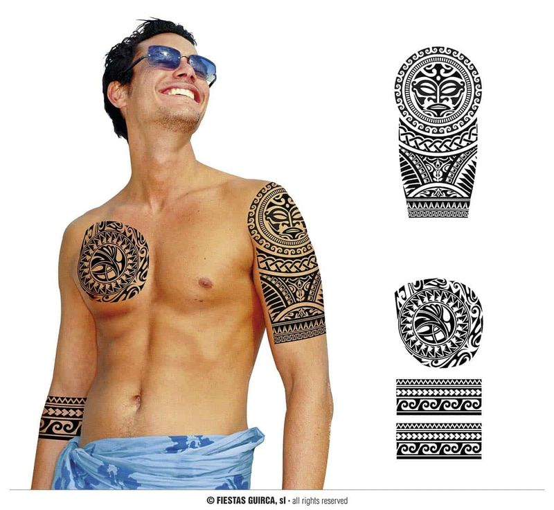 [15849] Black Flower Tattoos (15849)