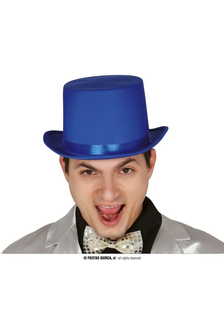 Top Hat With Adjustable Inner Band - Blue