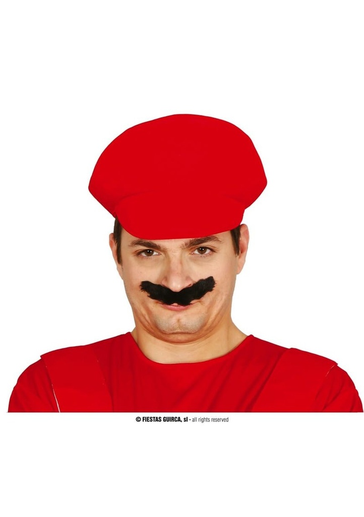 Super Mario Red Plumber Hat - Adult One Size