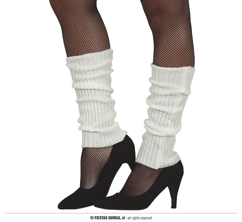[16844] 80's White Leg Warmers - Adult One Size