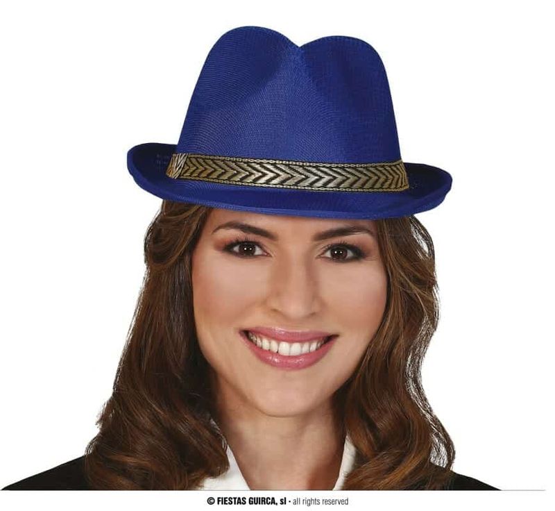 Blue Gangster Hat