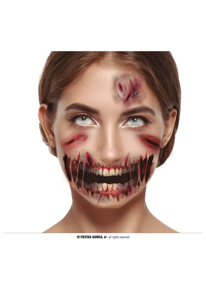 Face Wounds Tattoo 30x14cm