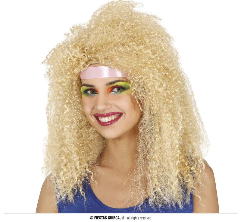 Blonde 80s Curly Wig - Adult One Size