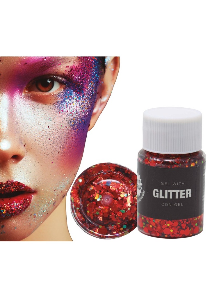 Guirca Glitter Gel Pot 20g - Red
