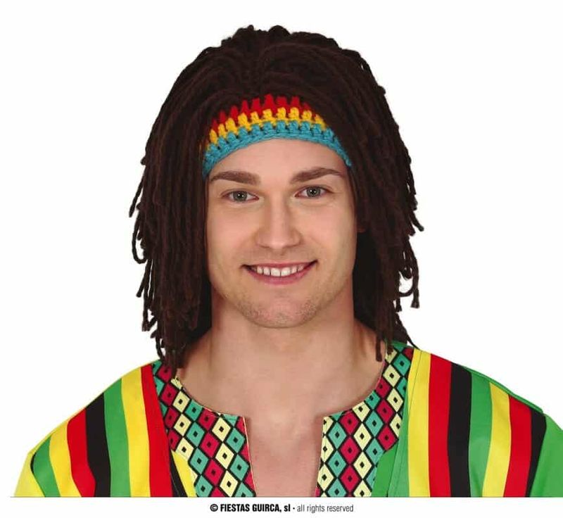 Brown Rasta Woollen Wig - Adult One Size