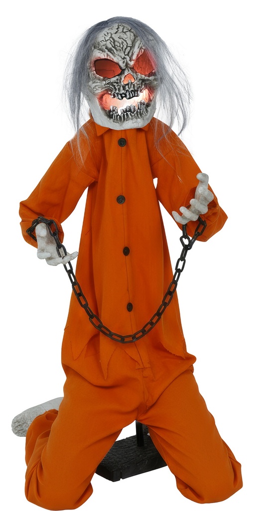 Halloween Zombie Prisoner With Light Sound & Movement 105cm