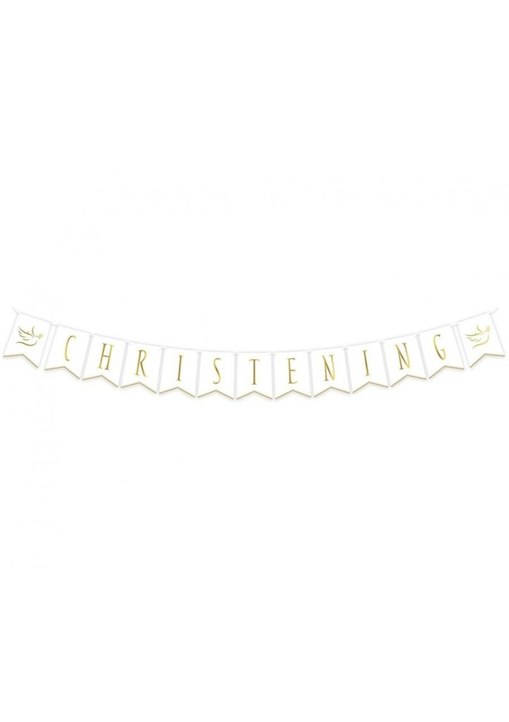 Paper Garland Christening Banner - 300cm
