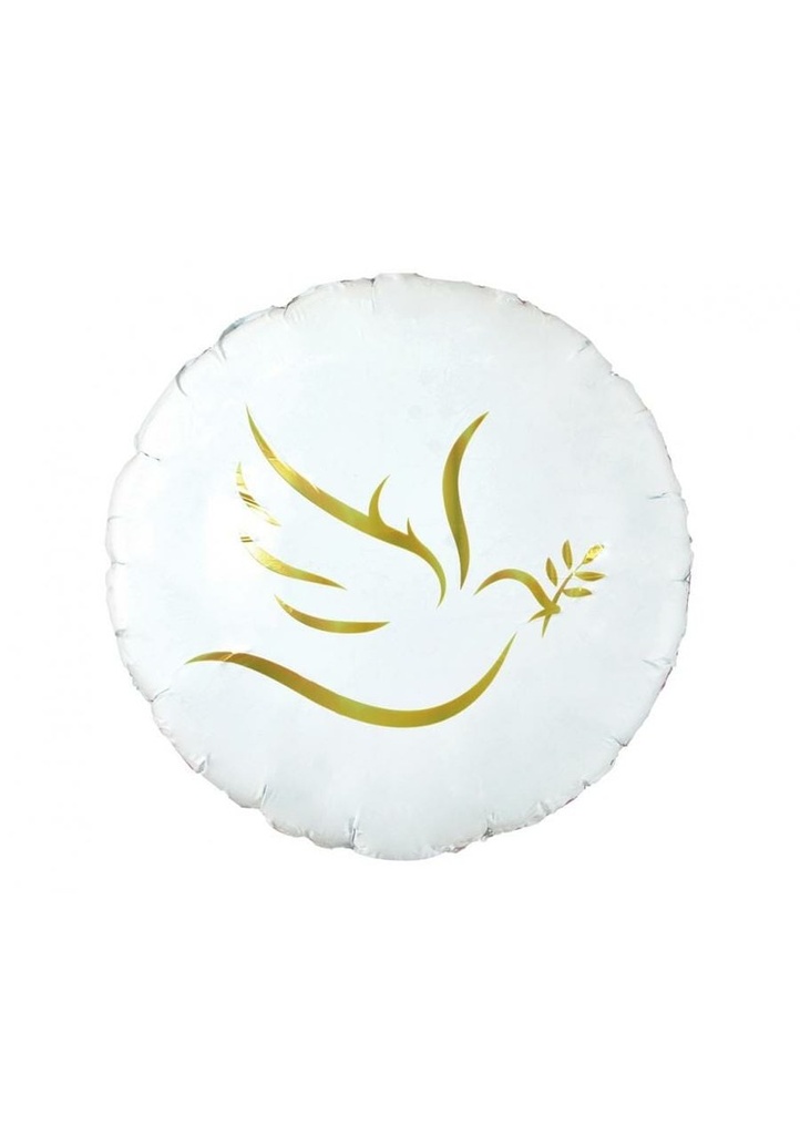 Foil Balloon Gold Dove - 18"
